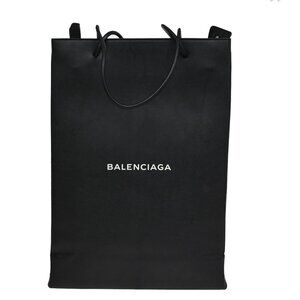 BALENCIAGA North South Shopping Shoulder Bag Leather Black SHW Italy